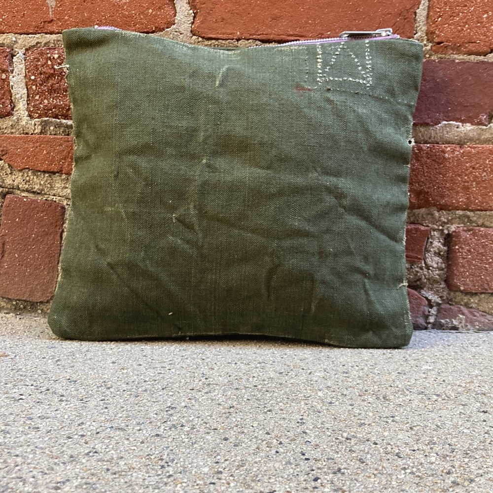 Recycled Vintage Military Duffle Clutch Bag